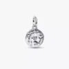 Infinity-Schlangenmedaillon-Charm aus Sterlingsilber