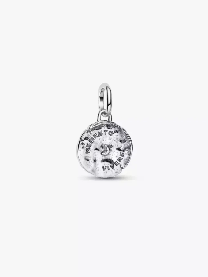 Infinity-Schlangenmedaillon-Charm aus Sterlingsilber