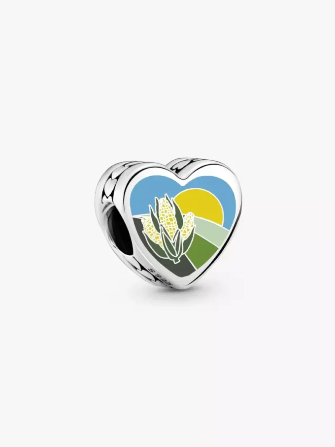 Iowa-Herz-Charm aus Sterlingsilber Iowa-Herz-Charm aus Sterlingsilber