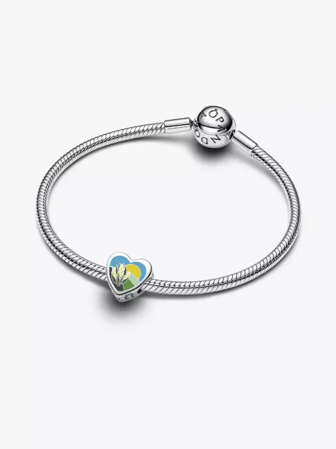 Iowa-Herz-Charm aus Sterlingsilber Iowa-Herz-Charm aus Sterlingsilber
