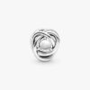 Dezember-Charm „Turquoise Blue Eternity Circle“ – Sterlingsilber