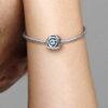 Dezember-Charm „Turquoise Blue Eternity Circle“ – Sterlingsilber