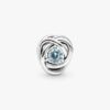 Dezember-Charm „Turquoise Blue Eternity Circle“ – Sterlingsilber