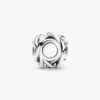 Dezember-Charm „Turquoise Blue Eternity Circle“ – Sterlingsilber