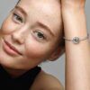 Dezember-Charm „Turquoise Blue Eternity Circle“ – Sterlingsilber