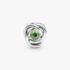 Dezember-Charm „Turquoise Blue Eternity Circle“ – Sterlingsilber