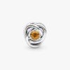Dezember-Charm „Turquoise Blue Eternity Circle“ – Sterlingsilber