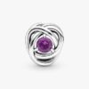 Dezember-Charm „Turquoise Blue Eternity Circle“ – Sterlingsilber