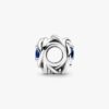 Dezember-Charm „Turquoise Blue Eternity Circle“ – Sterlingsilber