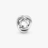 Dezember-Charm „Turquoise Blue Eternity Circle“ – Sterlingsilber