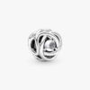 Dezember-Charm „Turquoise Blue Eternity Circle“ – Sterlingsilber