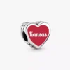 Kansas-Herz-Charm aus Sterlingsilber Kansas-Herz-Charm aus Sterlingsilber