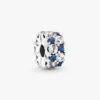 Klarer & blauer funkelnder Clip Charm – Sterlingsilber Klarer & blauer funkelnder Clip Charm – Sterlingsilber
