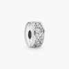 Klarer Pavé-Clip Charm aus Sterlingsilber Klarer Pavé-Clip Charm aus Sterlingsilber