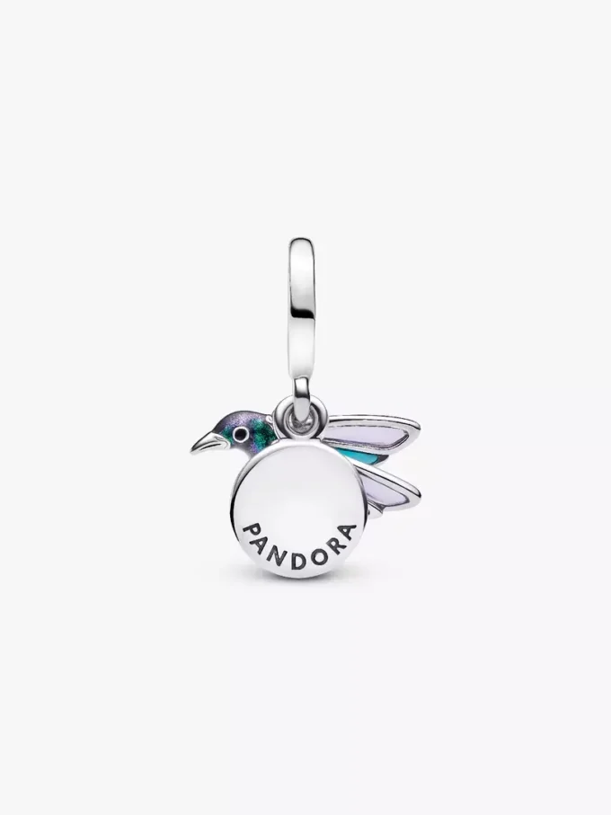 Kolibri-Dangle Charm aus Sterlingsilber Kolibri-Dangle Charm aus Sterlingsilber