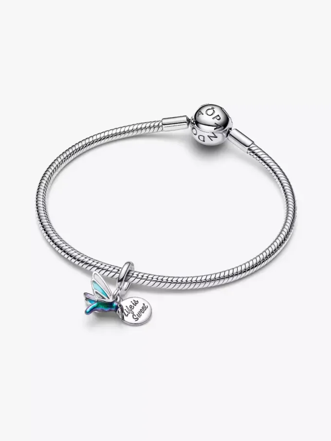Kolibri-Dangle Charm aus Sterlingsilber Kolibri-Dangle Charm aus Sterlingsilber