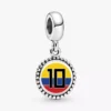Kolumbien #10 Fußball-Charm aus Sterlingsilber Kolumbien #10 Fußball-Charm aus Sterlingsilber