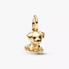 Labrador-Welpen-Dangle Charm, 14 Karat vergoldet