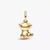 Labrador-Welpen-Dangle Charm, 14 Karat vergoldet