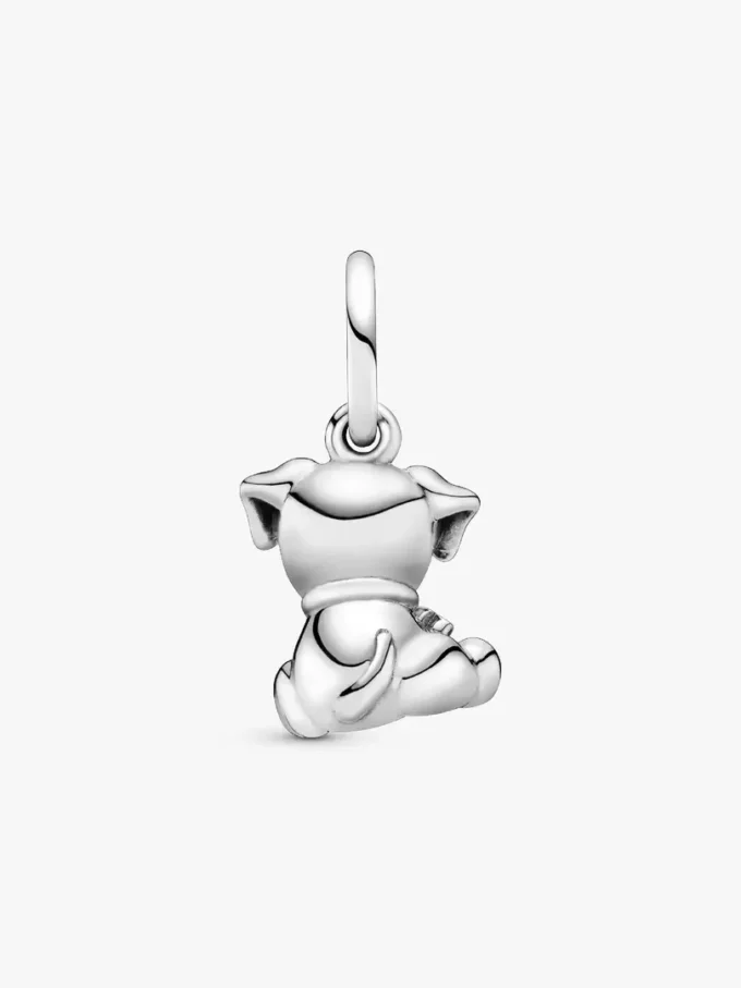 Labrador-Welpen-Dangle Charm aus Sterlingsilber Labrador-Welpen-Dangle Charm aus Sterlingsilber