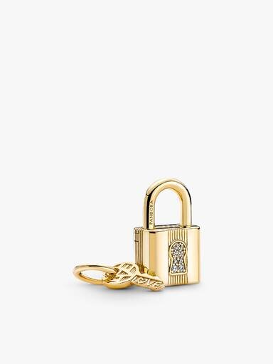Laras „Lock & Key“-Charm-Halsketten-Set – 2er-Set Laras „Lock & Key“-Charm-Halsketten-Set – 2er-Set