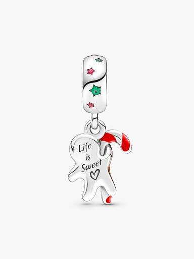 Lebkuchenmann-Dangle Charm – Sterlingsilber Lebkuchenmann-Dangle Charm – Sterlingsilber