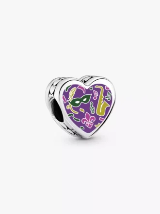 Louisiana-Herz-Charm aus Sterlingsilber