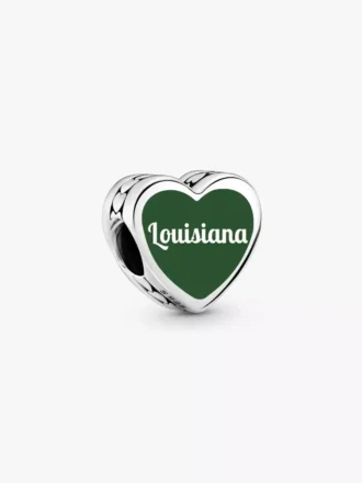 Louisiana-Herz-Charm aus Sterlingsilber