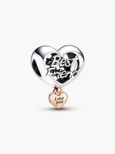 „Love You Best Friend“-Herz-Charm – Sterlingsilber, 14-karätige Roségoldbeschichtung „Love You Best Friend“-Herz-Charm – Sterlingsilber, 14-karätige Roségoldbeschichtung