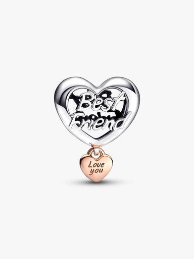 „Love You Best Friend“-Herz-Charm – Sterlingsilber, 14-karätige Roségoldbeschichtung „Love You Best Friend“-Herz-Charm – Sterlingsilber, 14-karätige Roségoldbeschichtung