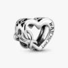 „Love you mom“ Infinity-Herz-Charm aus Sterlingsilber