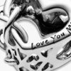„Love you mom“ Infinity-Herz-Charm aus Sterlingsilber