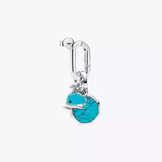 „Luck of the Whale“-Dangle Charm-Ohrring-Set mit 3 Charms