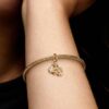 Lucky Clover, Wishbone & Horseshoe Dangle Charm – 14 Karat Gold Lucky Clover, Wishbone & Horseshoe Dangle Charm – 14 Karat Gold