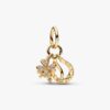 Lucky Clover, Wishbone & Horseshoe Dangle Charm – 14 Karat Gold Lucky Clover, Wishbone & Horseshoe Dangle Charm – 14 Karat Gold