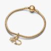 Lucky Clover, Wishbone & Horseshoe Dangle Charm – 14 Karat Gold Lucky Clover, Wishbone & Horseshoe Dangle Charm – 14 Karat Gold