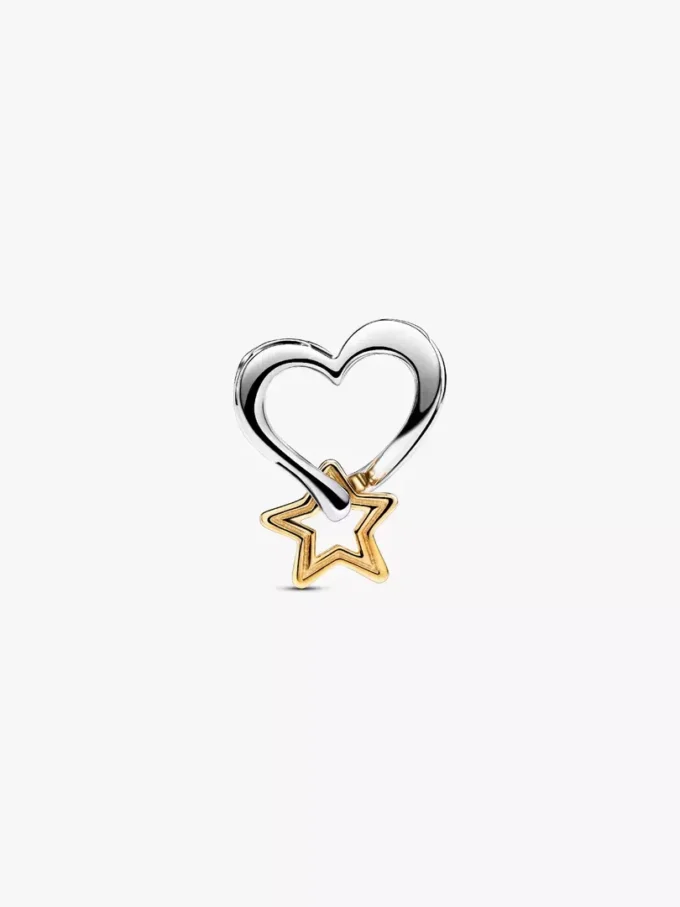 Lucky Star & Heart Charm aus Sterlingsilber, 14 Karat vergoldet Lucky Star & Heart Charm aus Sterlingsilber, 14 Karat vergoldet