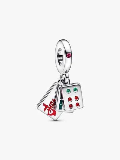 Mahjong-Dangle Charm – Sterlingsilber Mahjong-Dangle Charm – Sterlingsilber