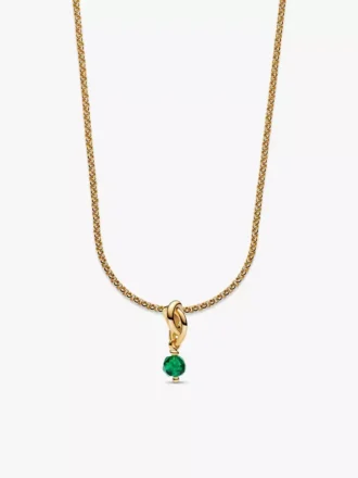 Mai Eternity Circle Dangle Charm Halskette, 2er-Set