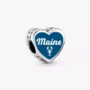 Maine-Herz-Charm aus Sterlingsilber Maine-Herz-Charm aus Sterlingsilber
