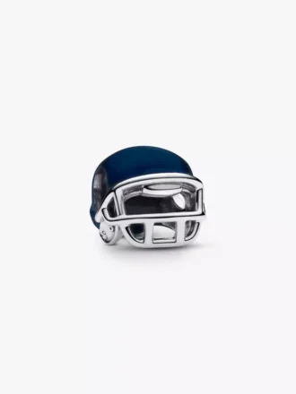 Marineblauer Football-Helm-Charm aus Sterlingsilber