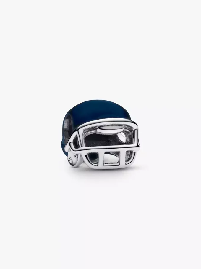 Marineblauer Football-Helm-Charm aus Sterlingsilber Marineblauer Football-Helm-Charm aus Sterlingsilber