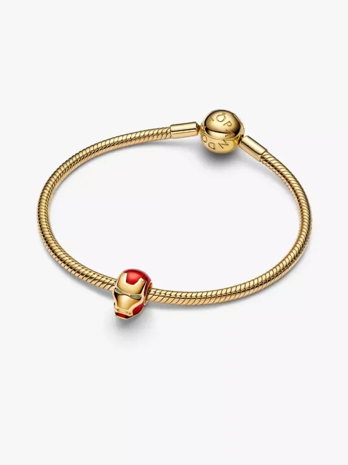 Marvel Iron Man Helm-Charm, 14-karätig vergoldet Marvel Iron Man Helm-Charm, 14-karätig vergoldet