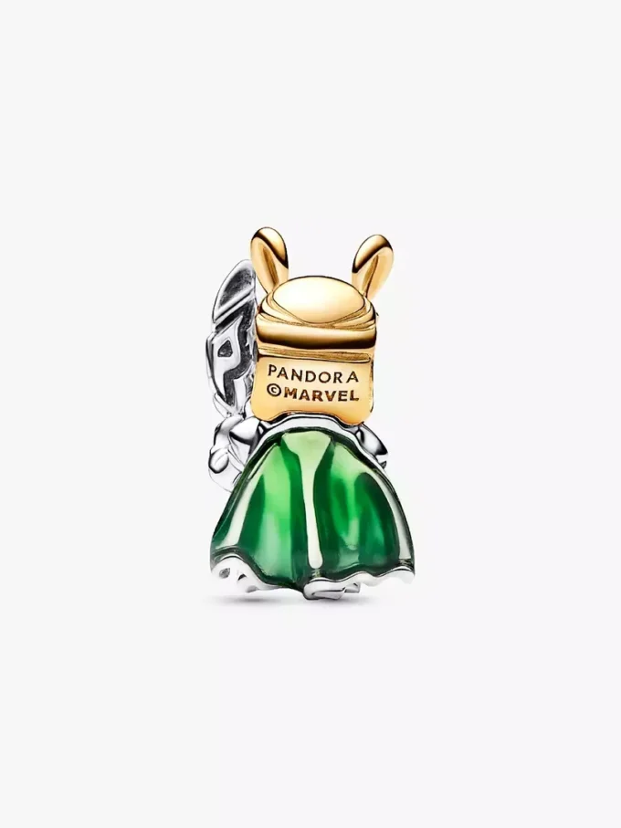 Marvel Loki-Charm aus Sterlingsilber, 14-karätig vergoldet