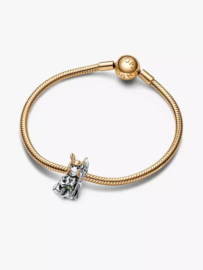 Marvel Loki-Charm aus Sterlingsilber, 14-karätig vergoldet