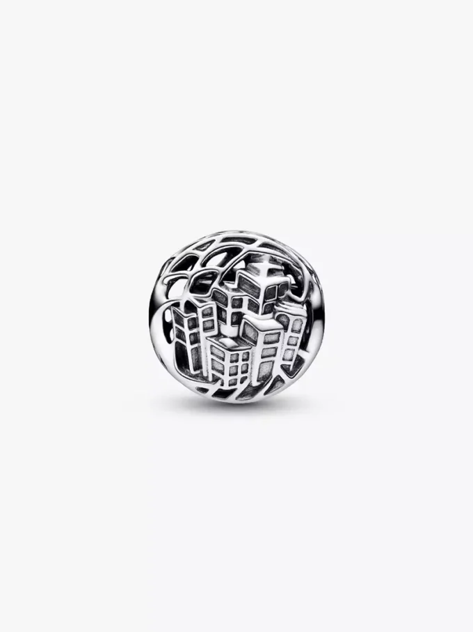 Marvel Spider-Man „Soaring City“-Charm aus Sterlingsilber Marvel Spider-Man „Soaring City“-Charm aus Sterlingsilber