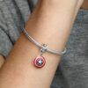 Marvel The Avengers Captain America Shield Dangle Charm – Sterlingsilber
