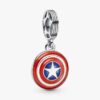 Marvel The Avengers Captain America Shield Dangle Charm – Sterlingsilber