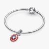 Marvel The Avengers Captain America Shield Dangle Charm – Sterlingsilber