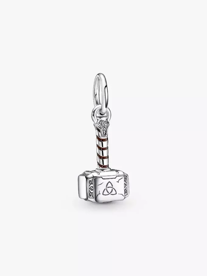 Marvel The Avengers Thor’s Hammer Dangle Charm aus Sterlingsilber Marvel The Avengers Thor’s Hammer Dangle Charm aus Sterlingsilber